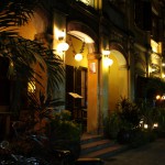 Hue bei Nacht bietet eine Hülle von leckeren Restaurants